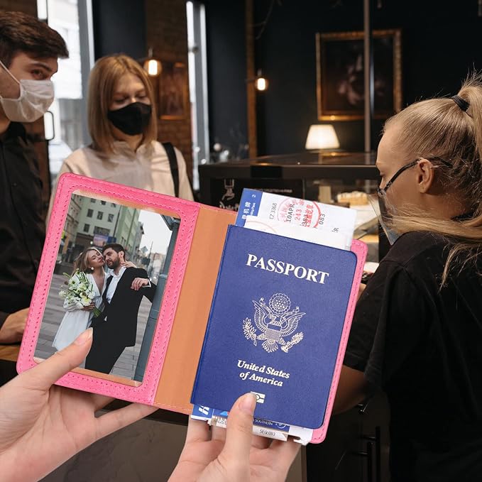 Herain Passport Holder for Travel Cruise Essentials 2 Pcs, Passport Cover - Image 3