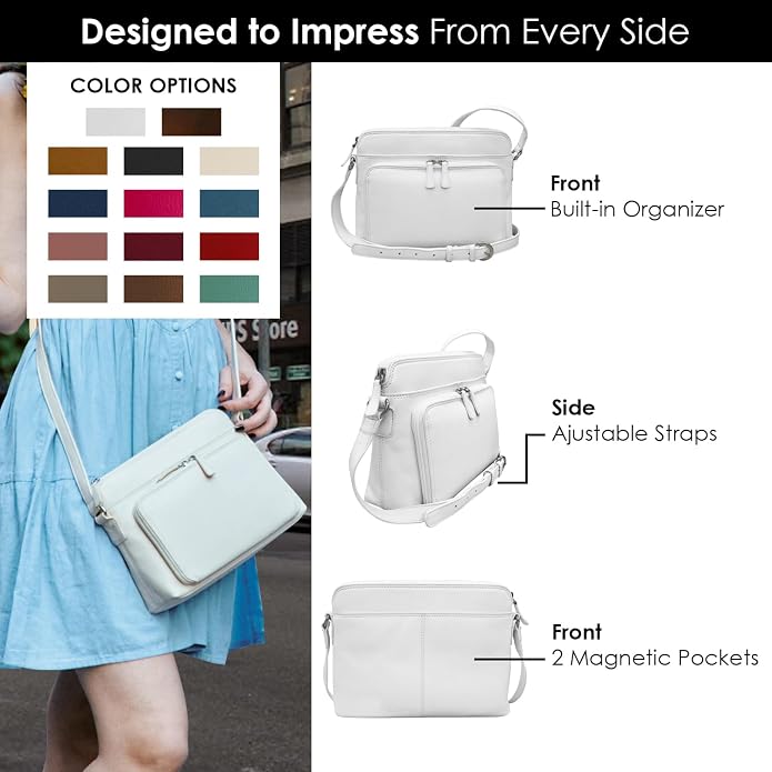 ili New York Genuine Leather Crossbody Bags - Image 3