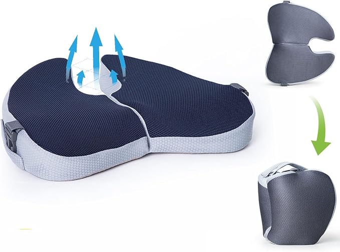 Small Travel Seat Cushion for Airplane, Portable Foldable Seat Cushion by Unknown