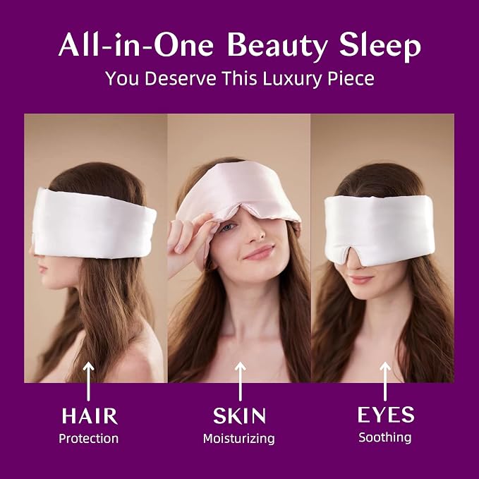 Silk Sleep Mask for Women and Men, Side Sleeper, 22 Momme Pure Mulberry Silk - Image 3