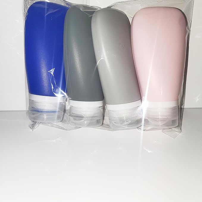 Travel Bottles for Toiletries, TSA Approved 3oz Leak Proof Silicone Refillable - Image 3