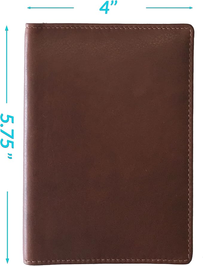 Personalized Monogrammed Toffee Leather RFID Passport Wallet - Image 4