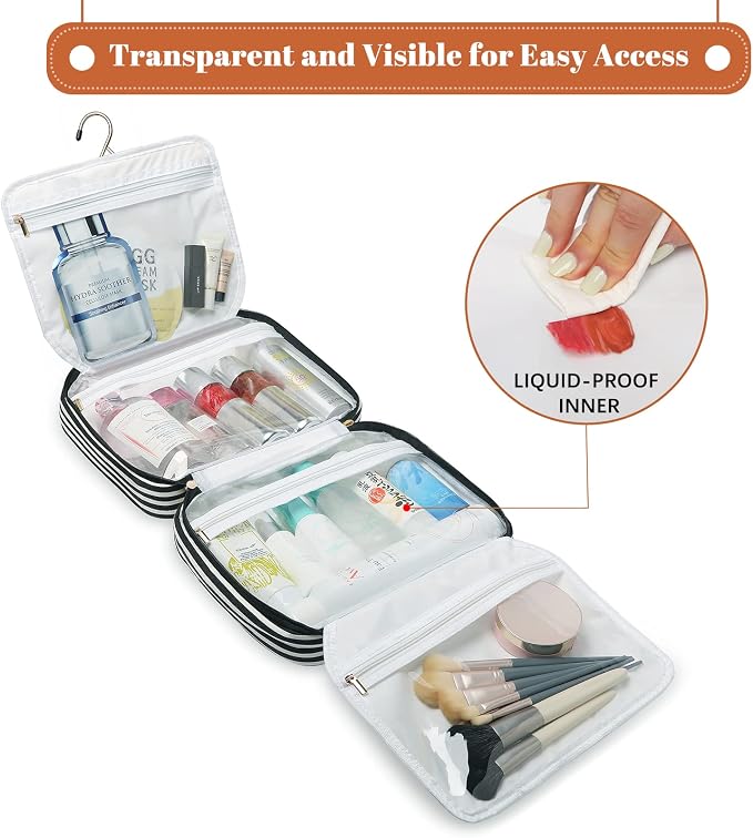 Hanging Travel Toiletry Bag, Large Capacity Cosmetic Travel Toiletry Organizer - Image 3