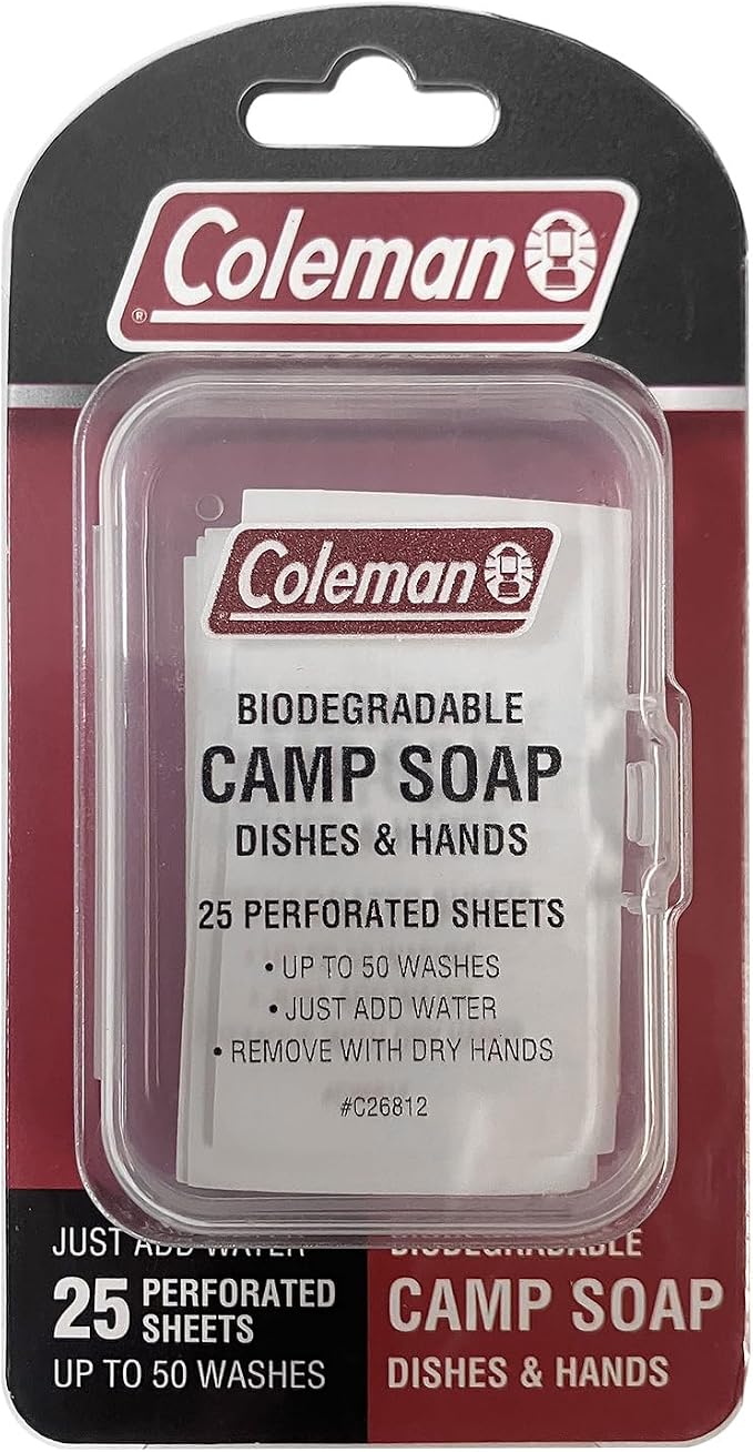 Coleman Camp Soap Sheets – 25 Travel Soap Sheets by Coleman