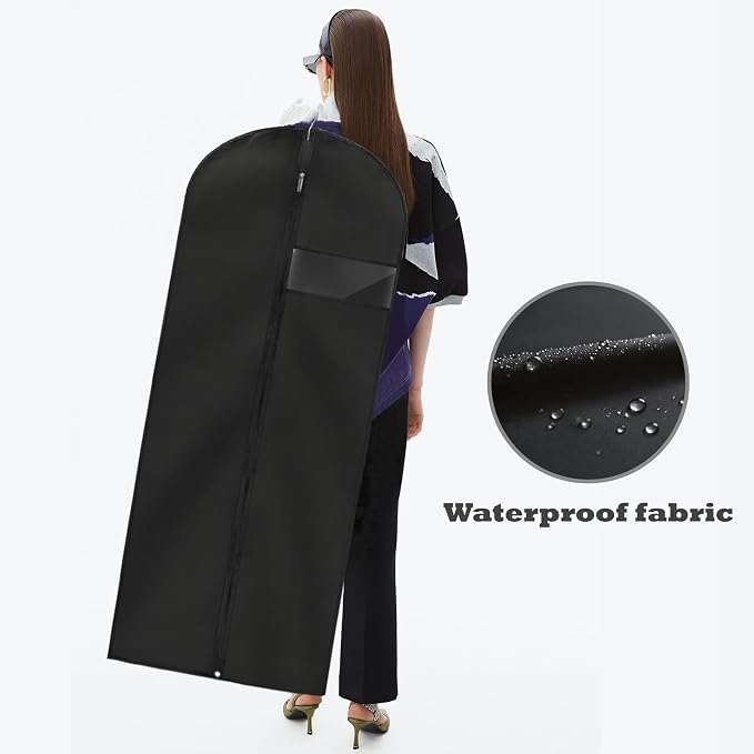 Dress Bags for Gowns Long, Suit Bag Cover for Storage and Travel, 2 Pack - Image 6