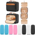 Travel Hanging Toiletry Bag for Women, Large Makeup Bag 8 Leak Proofing by COOSKY