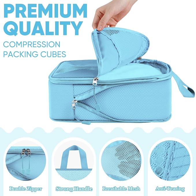 8 Set Compression Packing Cubes - Image 5