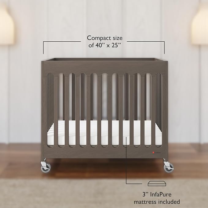Foundations Boutique Folding Mini Baby Crib - Image 2