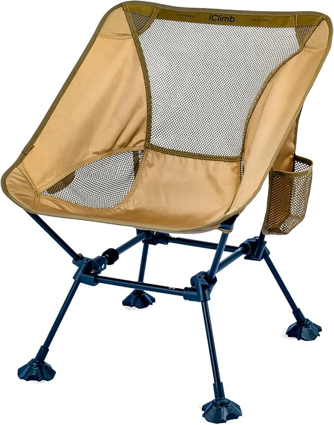 iClimb Ultralight Compact Camping Folding Beach Chair by iClimb