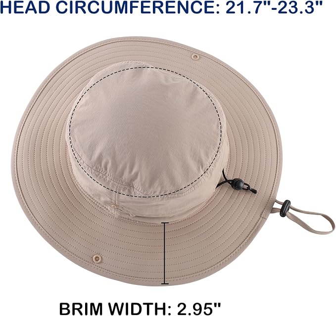 Connectyle Sun Hat for Men Women Outdoor UV Protection Safari Hat for Fishing - Image 3