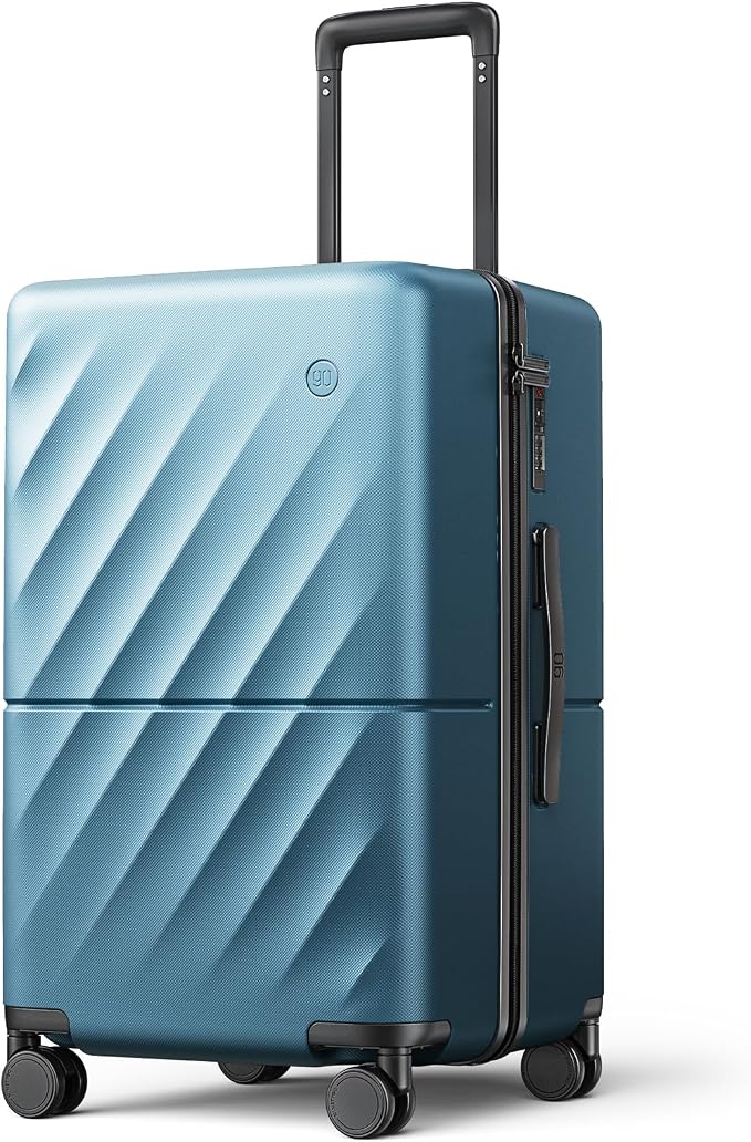 Trunk Luggage 22 Inch, Small Checked Luggage by NINETYGO