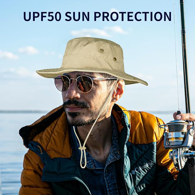 Sun Hats for Men Women Boonie Hat Foldable Fishing Hat UPF 50+ Bucket Hat for - Image 6