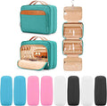 Travel Hanging Toiletry Bag for Women, Large Makeup Bag 8 Leak Proofing by COOSKY