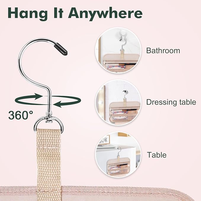 Wedama Toiletry Bag for Women, Medium Cosmetic Travel Bag, Hanging Toiletry Bag - Image 4