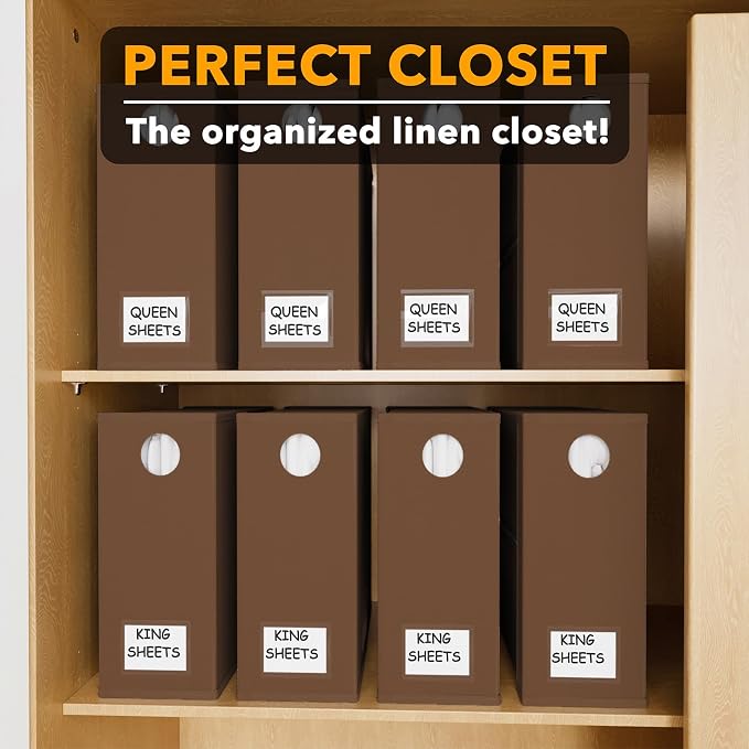 SpaceAid 8 Pack Bed Sheet Organizers and Storage, Foldable Linen Closet - Image 5