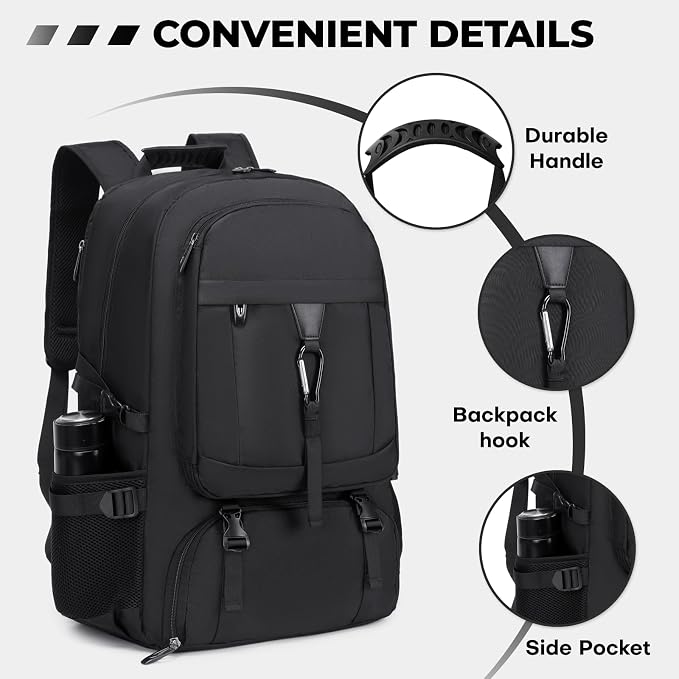 17.3 Inch gym backpack with shoe compartment, 50L Multiple Compartments - Image 3
