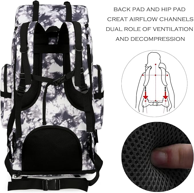 Hiking Backpack for Men 70L/100L Camping Backpack Military Rucksack Molle 3 - Image 5
