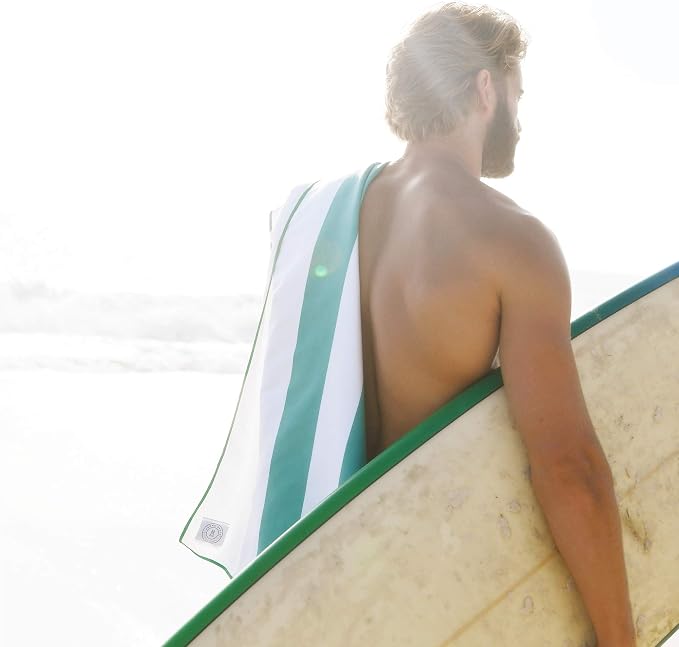 Emerald Microfiber Beach Towel by Laguna Beach Textile Co - Image 5