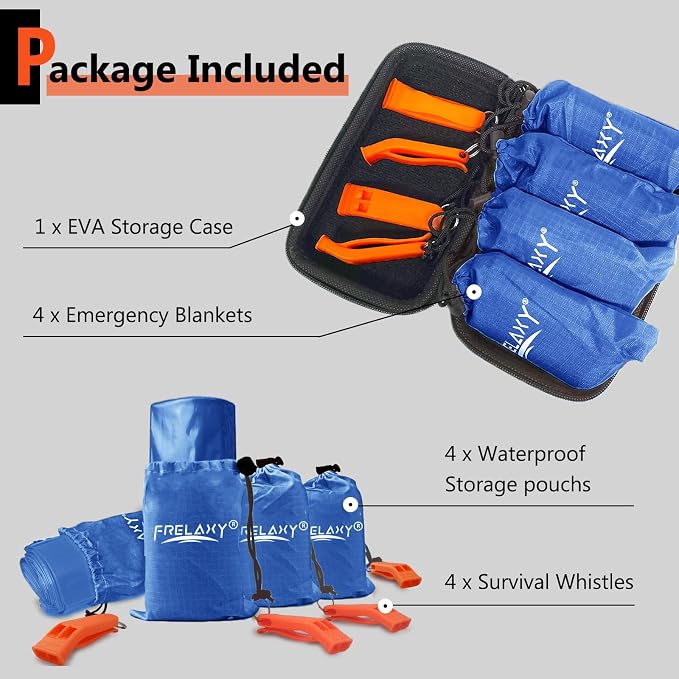 Frelaxy Emergency Blanket 2-Pack/4-Pack, Extra-Thick Extra-Large Space Blankets - Image 6