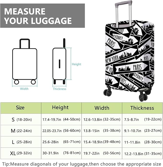 Travel Luggage Cover Suitcase Protector Fits 18-32 Inch Wheel Covers - Image 6