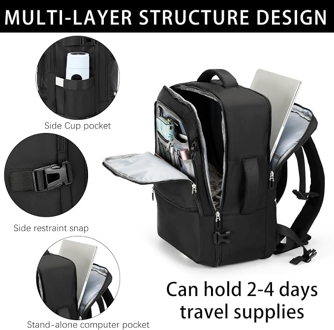Sowaovut Travel Laptop Backpack, Extra Large High School College Backpacks - Image 4