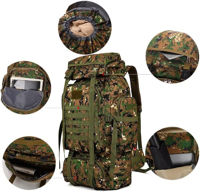 Hiking Backpack for Men 70L/100L Camping Backpack Military Rucksack Molle 3 - Image 2