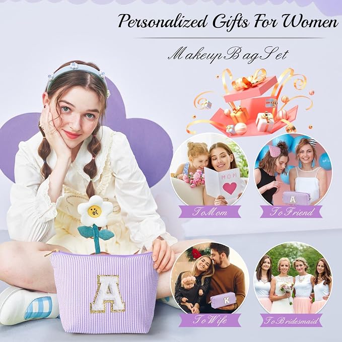 YOOLIFE Purple Makeup Bag for Women - Image 3