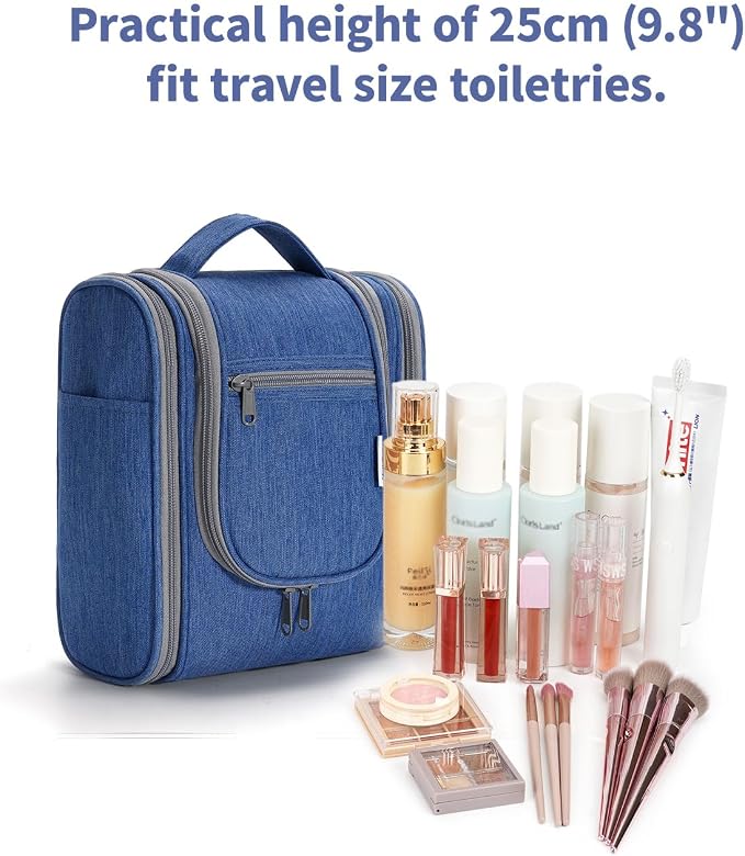Narwey Small Hanging Travel Toiletry Bag Cosmetic Make up Organizer - Image 5