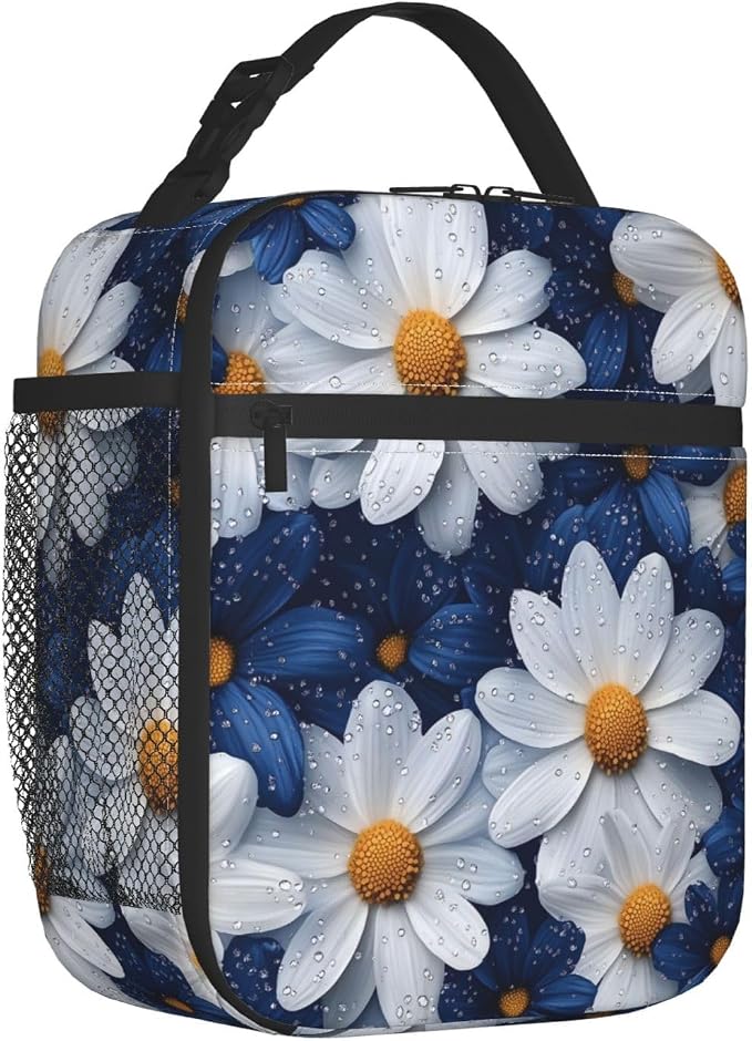 Daisy Insulated Lunch Box for Women Men Daisy Lunch Bag for Travel, or Fishing - Image 2