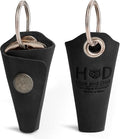 Hide & Drink Full Grain Leather Wrap Keychain, Organizer Snap Closure, Key Ring by HideDrink