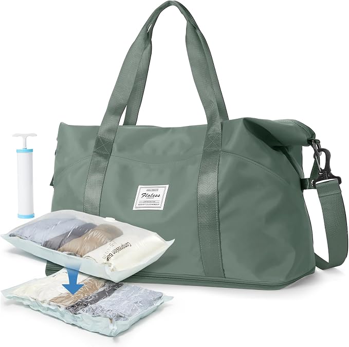 Travel Duffel Bag, Sports Tote Gym Bag, Shoulder Weekender Overnight Bag by WONHOX