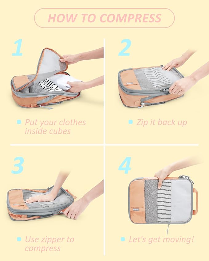 BAGSMART 6 Set Compression Packing Cubes - Image 6