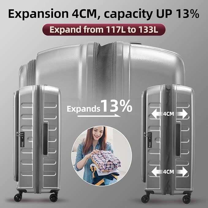 2 Pieces 20/29 Luggage Sets, 20 Inch Cabin Luggage - Image 8