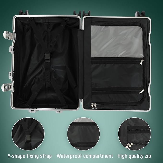UrbanExplorer 20 Inch Carry On Luggage Aluminum Frame Airline Approved - Image 9