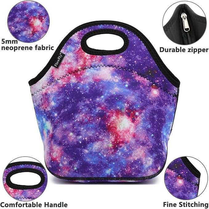 FlowFly Neoprene kids Lunch box Insulated Soft Bag Mini Cooler Thermal Meal - Image 2