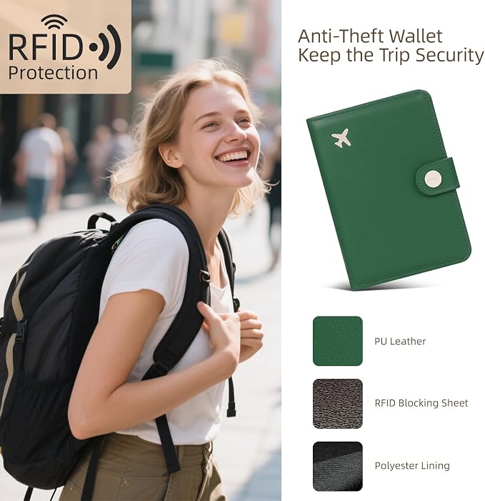 ZOPPEN Passport Holder Women, Passport Cover Travel Wallet Rfid Blocking - Image 3