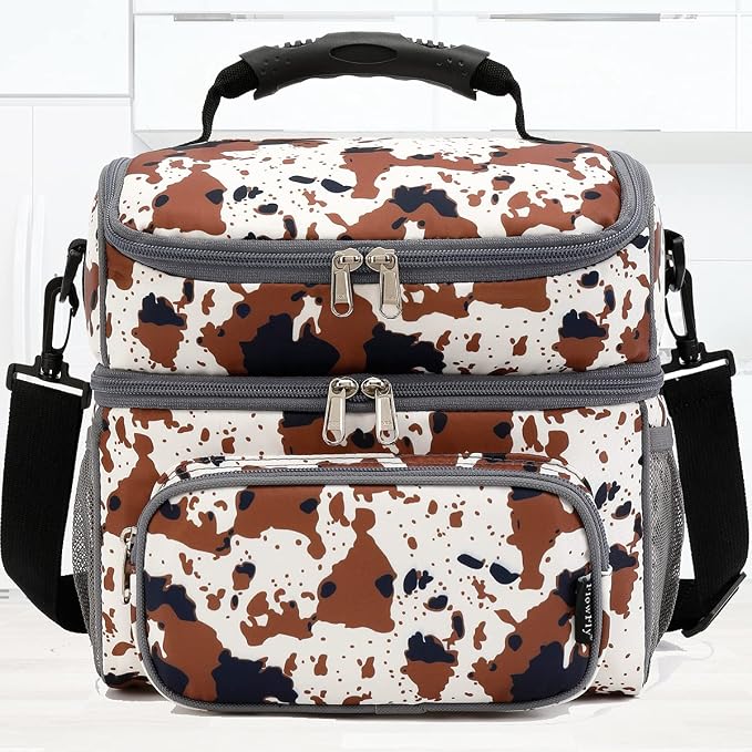 FlowFly Double Layer Cooler Insulated Lunch Bag Adult Lunch Box Large Tote Bag - Image 7