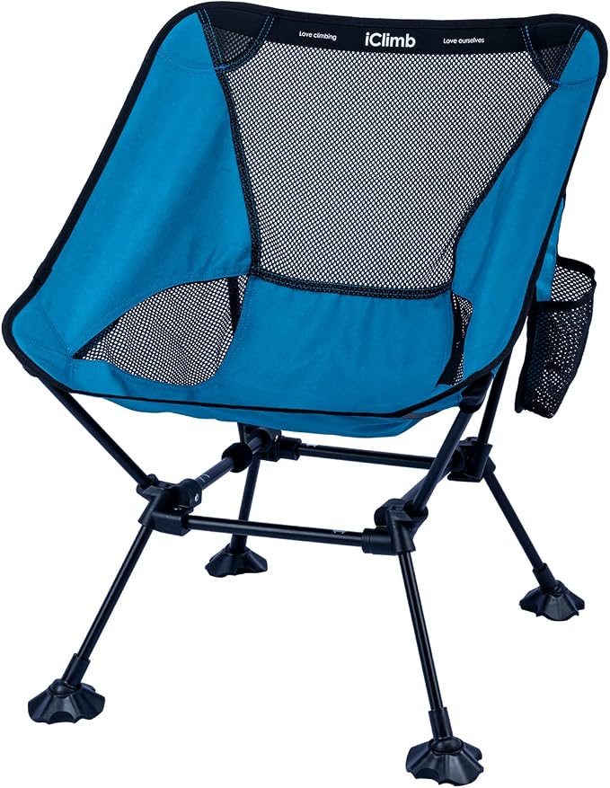 iClimb Ultralight Compact Camping Folding Beach Chair by iClimb