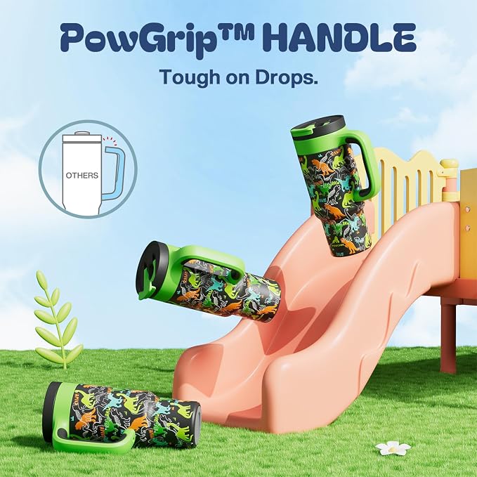 24 oz Kids Tumbler with Straw for Boys: Leakproof, Cold for 26 Hrs, Hot for 10 - Image 4