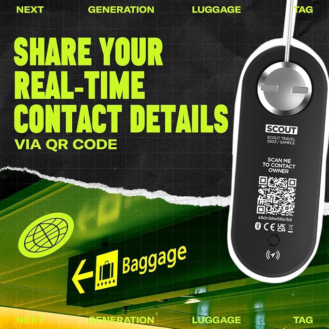 Knog Scout iOS Smart Tag, Tracker & 85d Alarm – Rechargeable Luggage Tag - Image 4