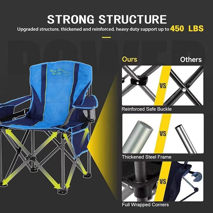 FAIR WIND Oversized Fully Padded Camping Chair - Image 6
