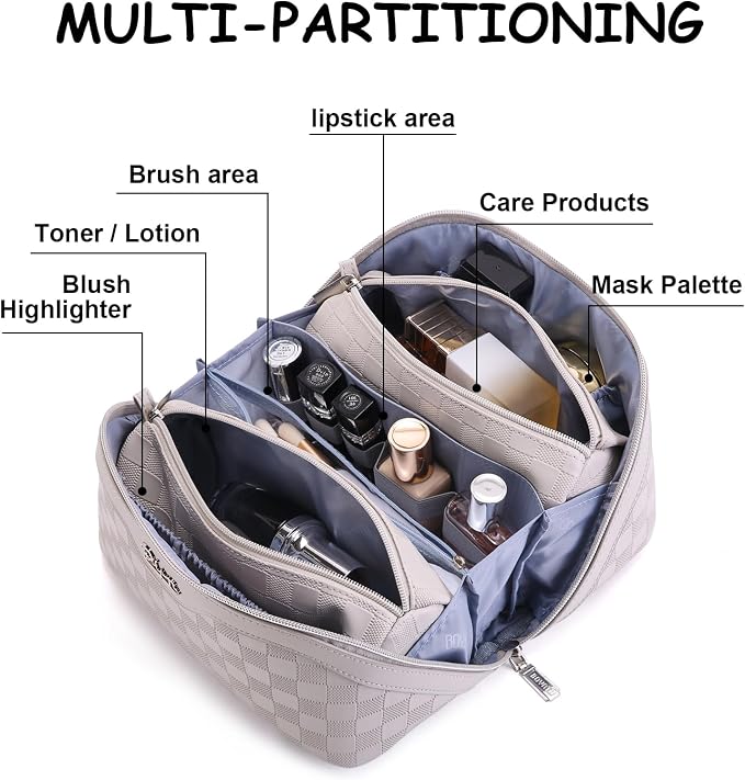 Travel Makeup Bag Organizer Cosmetic Bag: 3 Pcs Set Make up Bags - Image 6