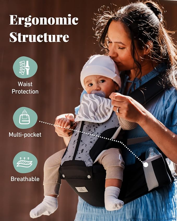 Baby Carrier, MOMTORY Safety-Certified 6-in-1 Baby Carrier Newborn to Toddler - Image 7