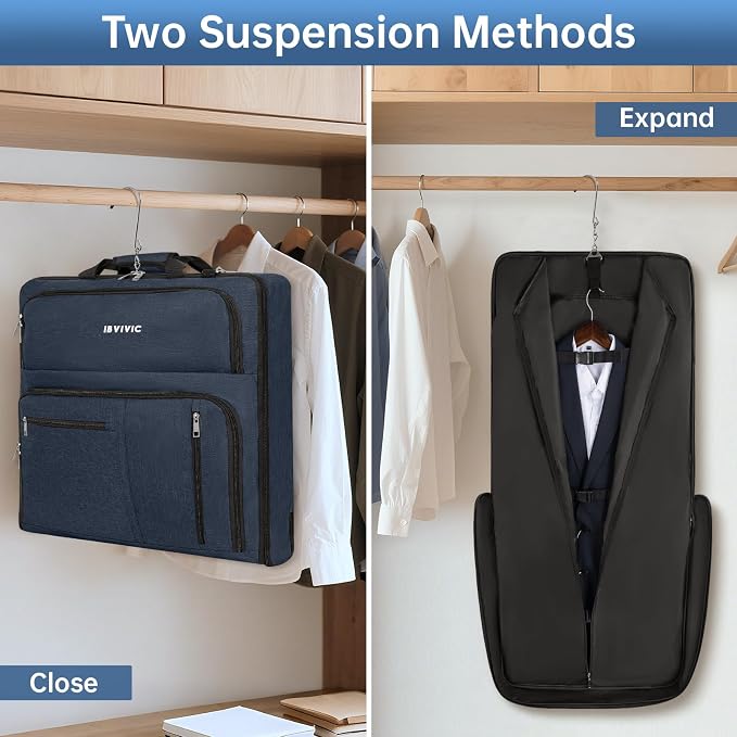 Garment Bags for Travel, Large Suit Travel Bag Convertible Travel Garment Bag - Image 4