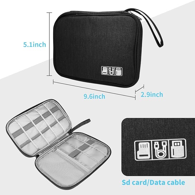 Electronics Organizer Travel Case, Electronic Accessories Storage Bag, Portable - Image 5