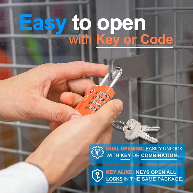 Forge Dual-Opening: Key or Combination Access Lock, TSA Approved Locks - Image 3