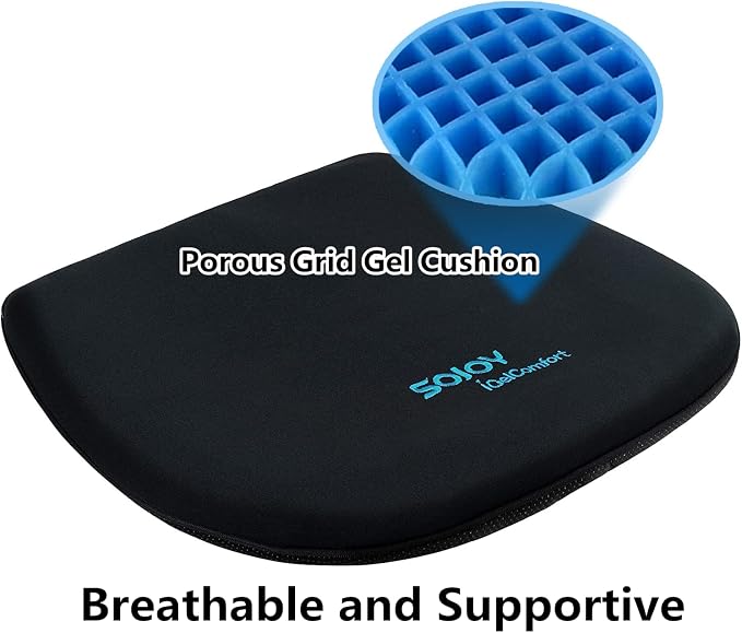 Sojoy Coccyx Gel Seat Cushion- Orthopedic Memory Foam Chair Cushions - Image 3