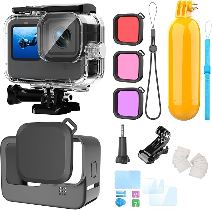 HONGDAK Waterproof Housing Case Accessories Kit 16in1 by HONGDAK