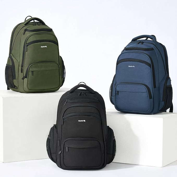 Hanke College Laptop Backpack Multi-Pocket, 18-Inch Large Travel Backpack - Image 6