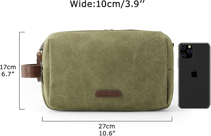 BAGSMART Toiletry Bag for Men, Canvas Travel Toiletry Organizer Dopp Kit - Image 7